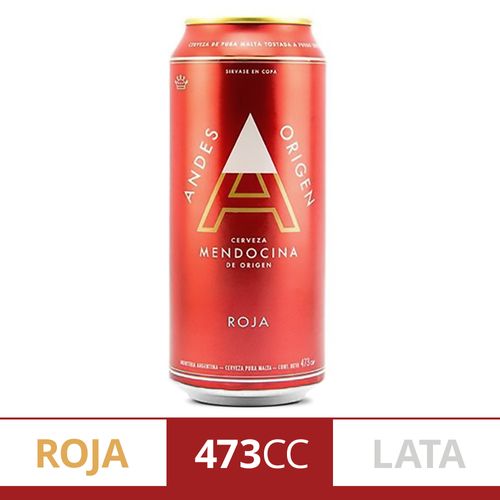 Cerveza Andes Origen Roja 473ml