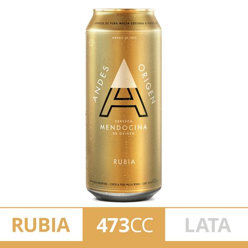Cerveza Andes Origen Rubia 473ml