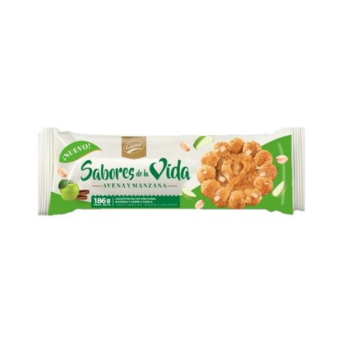 Galletitas Sabores de la Vida C/ Avena y Manzana 186g