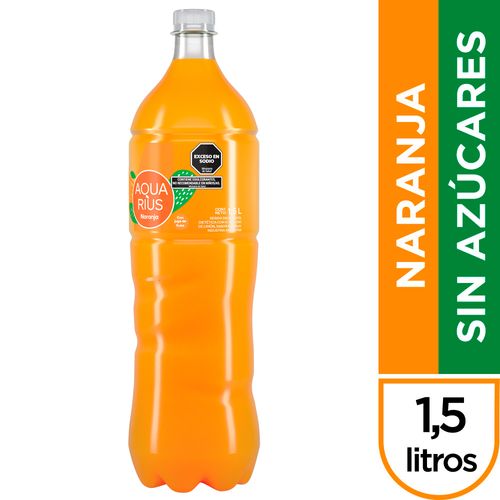 Agua Saborizada Aquarius Cero Naranja 1.5L