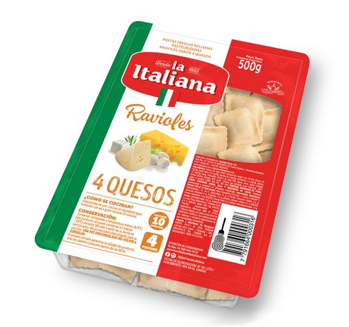 Ravioles La Italiana Sabor 4 Quesos 500g