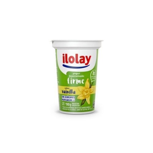 Yogur Ilolay Descremado Firme Sabor Vainilla 190g
