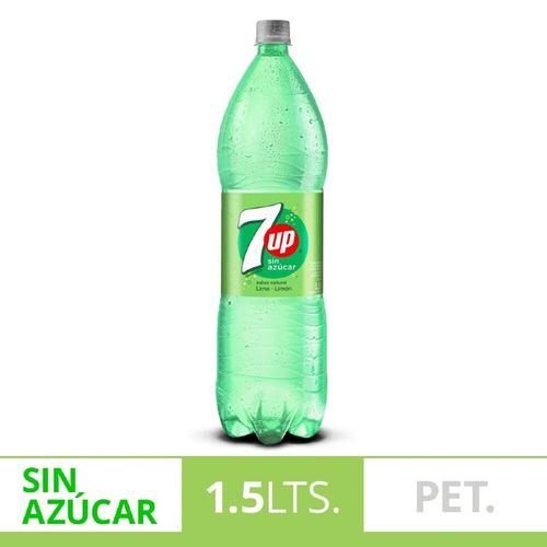 Gaseosa 7Up Lima-Limón Sin Azúcar 1.5L