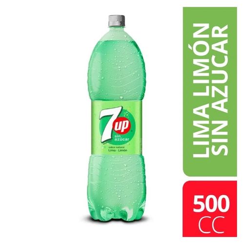 Gaseosa 7Up Lima-Limón Sin Azúcar 500ml