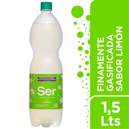 Agua Saborizada Ser Sabor Limón Finamente Gasificada 1.5L