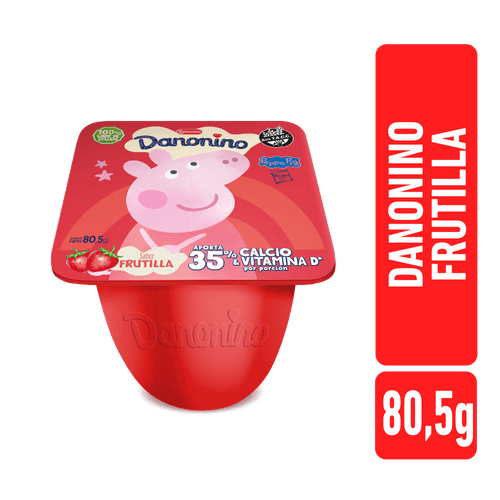 Alimento Danonino Lácteo Frutilla 80g