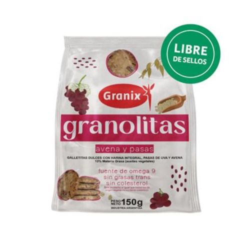 Granolitas Avena Y Pasas Granix 150g