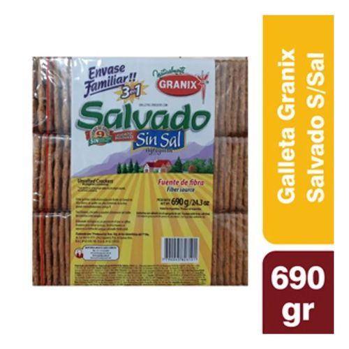 Galletitas Granix Salvado Sin Sal 690g