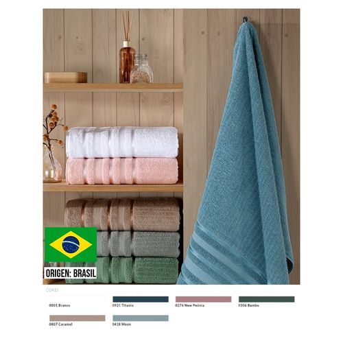 Toalla de Baño Algodón Verde Bambu Bellagio Lufamar 70 x 140 cm.