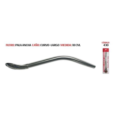 Bombilla Sebille Pala Ancha Caño Liso 18Cm