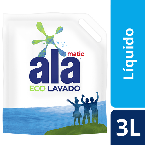 Jabón Líquido Ala Para Ropa Eco Lavado Doy Pack 3L