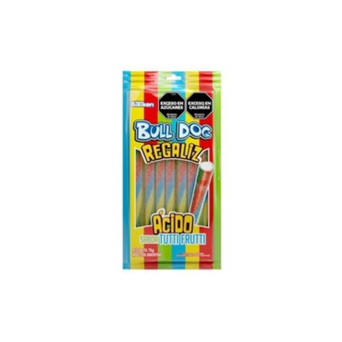 Caramelos Bull Dog Acidos Sabor Tutti Frutti 75g