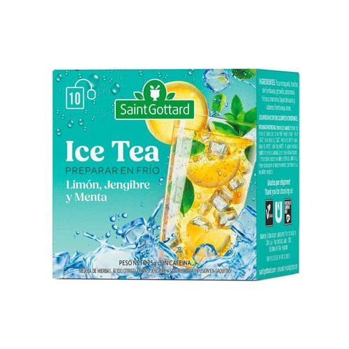 Ice Tea Saint Gottard de Limón, Jengibre y Menta x 10Un