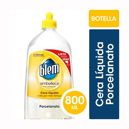 Cera Blem Líquida Porcelanato Incoloro Botella 800Ml