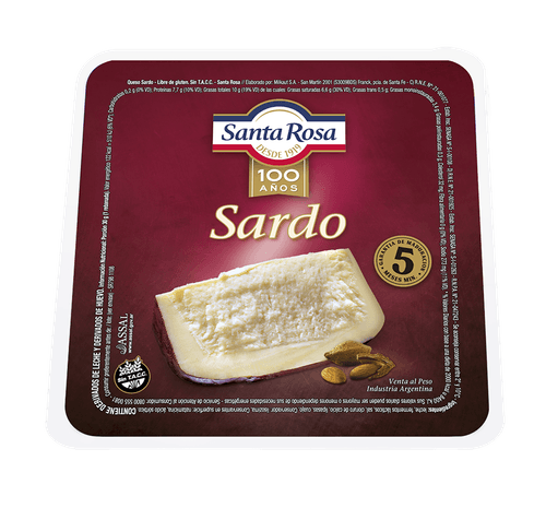 Queso Sardo Trozado Grana Santa Rosa x Kg