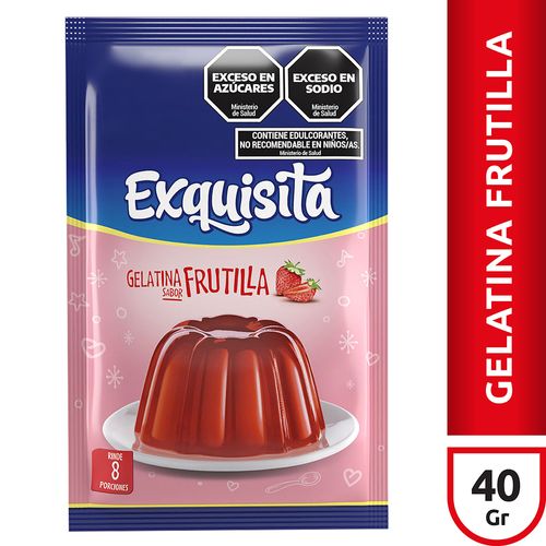 Gelatina Exquisita Regular Frutilla 40g