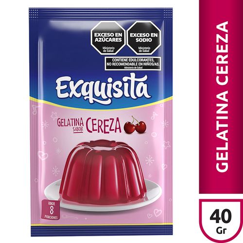 Gelatina Exquisita Regular Cereza 40g