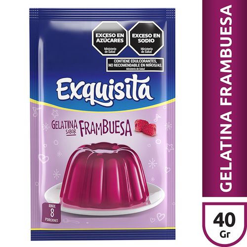 Gelatina Exquisita Regular Frambuesa 40g