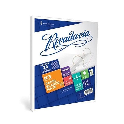 Repuesto Blanco Mate N°3 Cuadriculado