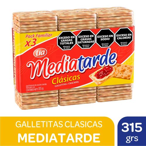 Galletitas Mediatarde Crackers Clásicas 3 x 105g