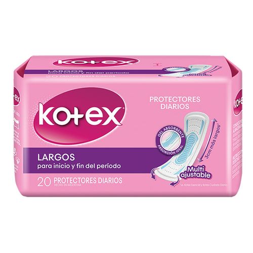 Protectores Diarios Kotex Largos 20Unidades
