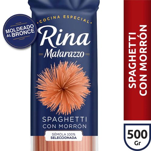 Fideos Rina Matarazzo Spaghetti con Morrón 500g