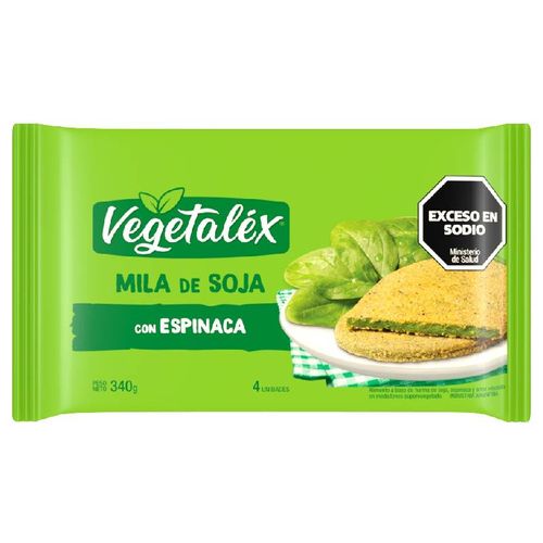 Milanesas de Soja Vegetalex Espinaca x 4u