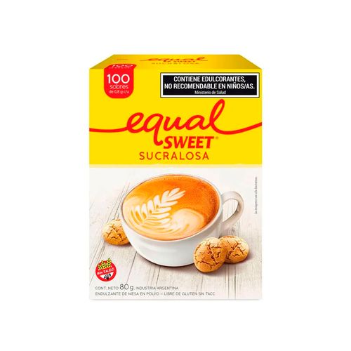 Edulcorante Equalsweet Sucralosa en Sobre x 100Un