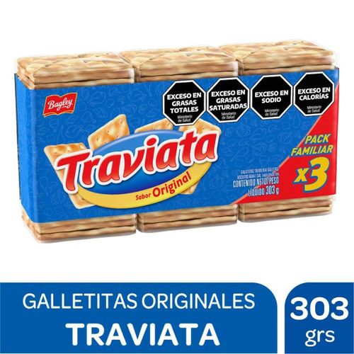 Galletitas Traviata Crackers Sandwich 3 x 101g