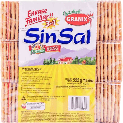 Galletitas Granix Sin Sal Pack x 3