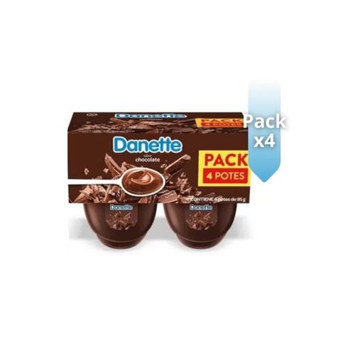 Postre Danette Sabor Chocolate 4X95g