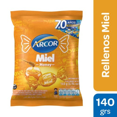 Caramelos Arcor Honey Rellenos de Miel 140g