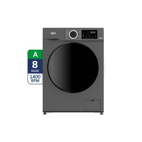 Lavarropas BGH Automático Inverter C/Frontal Dark Silver 8Kg