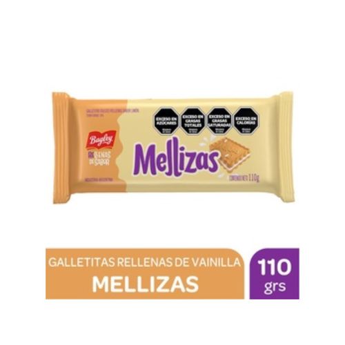 Galletitas Mellizas Rellenas Sabor Vainilla 110g