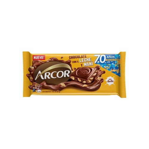 Chocolate Arcor con Leche y Maní 95g