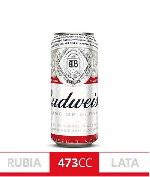 Cerveza Budweiser Rubia 473ml