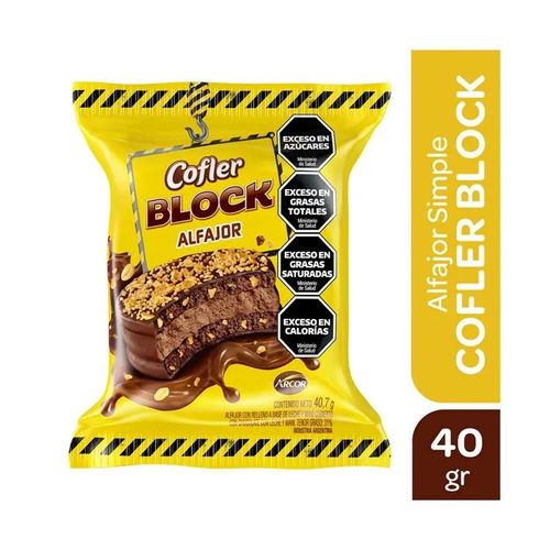 Alfajor Cofler Block Relleno Mouse y Maní 40g