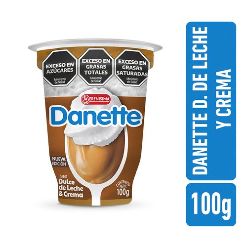 Postre Danette Copa Dulce De Leche c/ Crema 100g