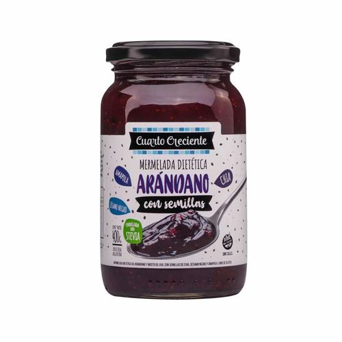 Mermelada Cuarto Creciente de Arándanos C/Semillas y Stevia 400g