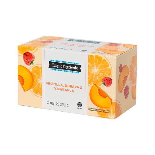 Infusión de Frutilla, Naranja y Durazno Cuarto Creciente x 20 U.