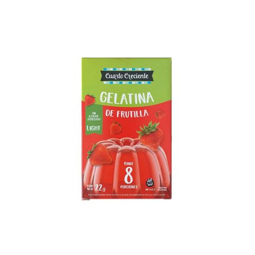 Gelatina Cuarto Creciente Light Frutilla 22g