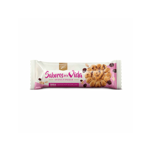 Galletitas Sabores de la Vida Avena y Pasas 186g