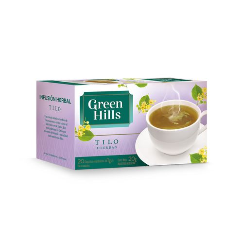 Té Green Hills en Saquitos Sabor Tilo x 20u