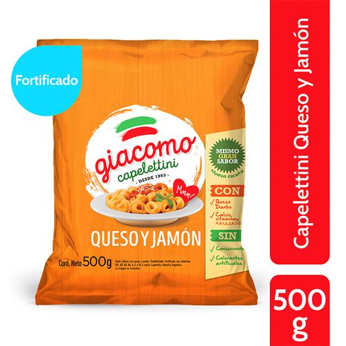 Capelettini Giacomo Jamón y Queso 500g