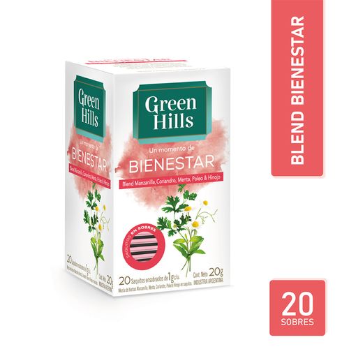 Té Green Hills en Saquitos Blend Bienestar x 20u