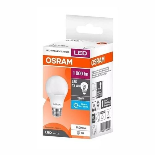 Lámpara Osram Led Clásica 12w Fria