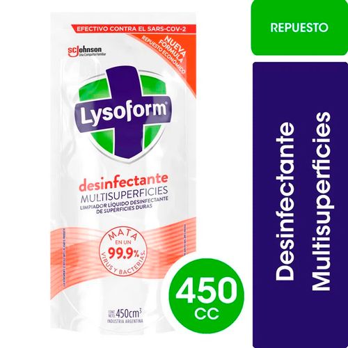 Limpiador Lysoform Desinfectante Multisuperficies Doy Pack