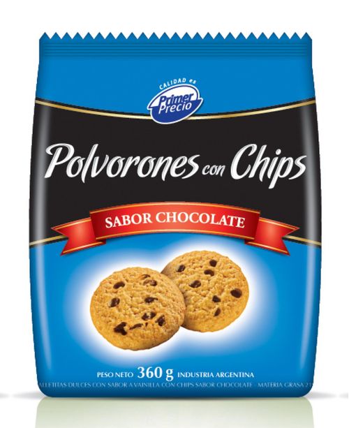 Polvorones Primer Precio con Chips de Chocolate 300g