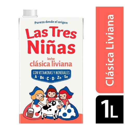 Leche Las tres Niñas Larga Vida Clásica Liviana 2% 1L