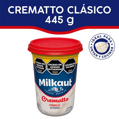 Queso Untable Milkaut Crematto Clásico 445g